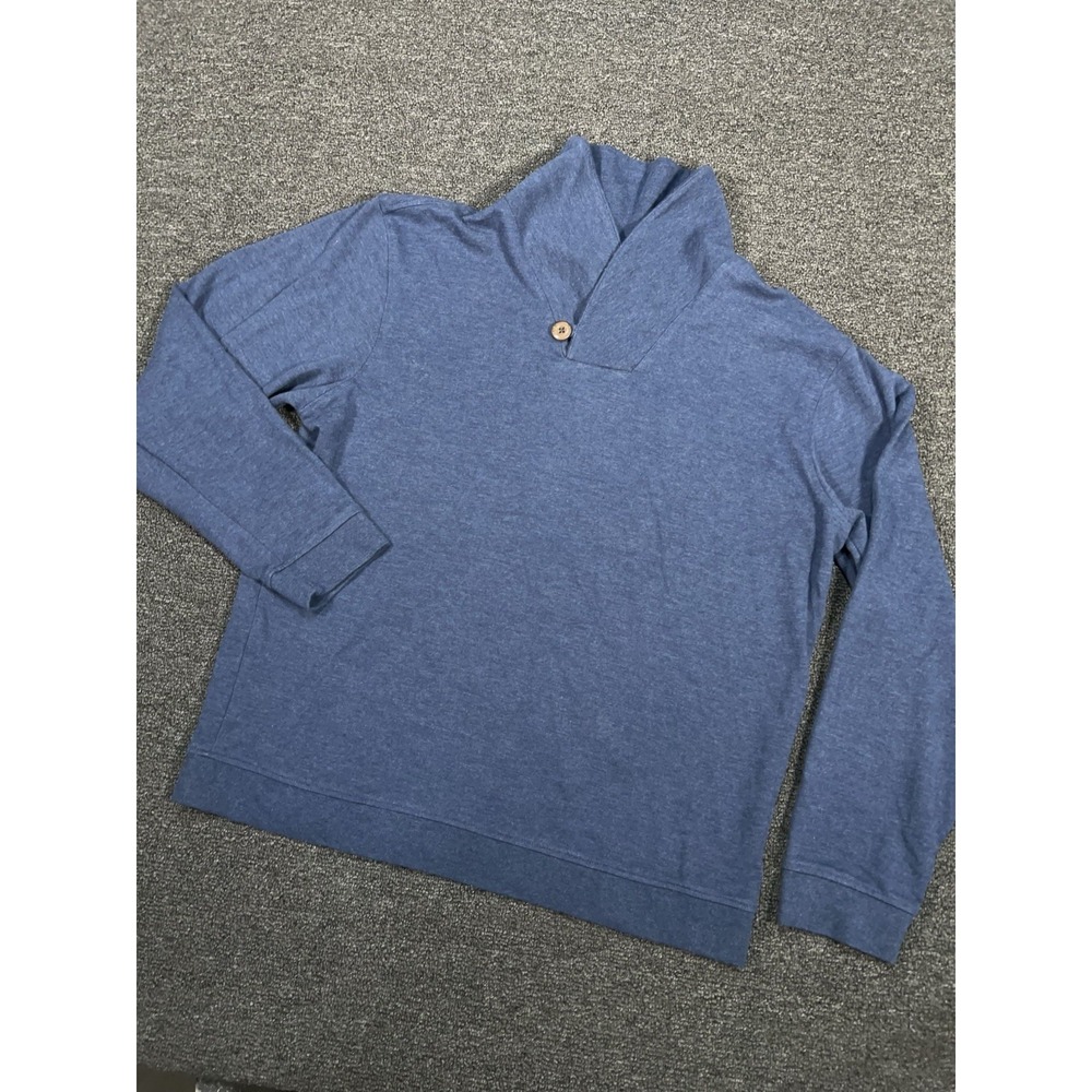 Mizzen Main Fairway Shawl Collar Pullover Men's‎ Large Blue Performance Golf